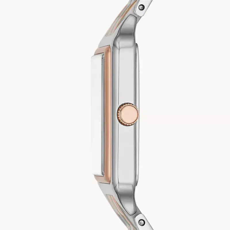 Fossil Raquel Three Hand White Dial Two Tone Steel Strap Watch For Women - ES5222 Buy Now By Fossil