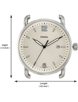 Fossil The Commuter White Dial Brown Leather Strap Watch for Men - FS5275 Buy Now By Fossil