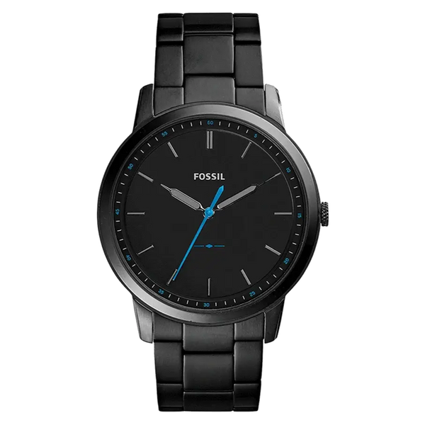 Fossil The Minimalist Black Dial Black Steel Strap Watch for Men - FS5308