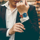 Shop Fossil Commuter Blue Dial Blue Leather Strap Watch for Men - FS5325 in USA