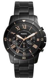 Fossil Grant Sport Chronograph Black Dial Black Steel Strap Watch for Men - FS5374 Buy Now By Fossil