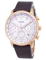 Fossil Goodwin Chronograph White Dial Brown Leather Strap Watch for Men - FS5415 Buy Now By Fossil