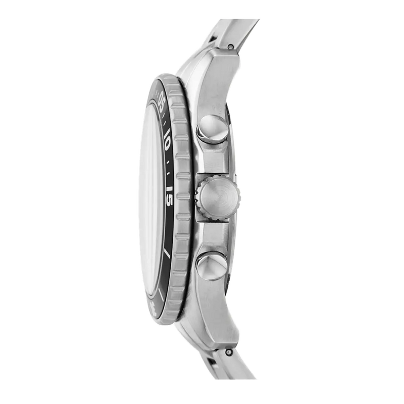 Fossil FB-03 Chronograph Black Dial Silver Steel Strap Watch for Men - FS5725 Buy Now By Fossil
