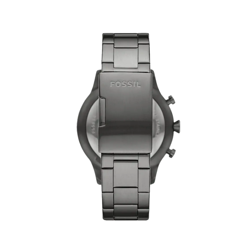 Fossil Retro Pilot Chronograph Black Dial Grey Steel Strap Watch for Men - FS5834 Buy Now By Fossil