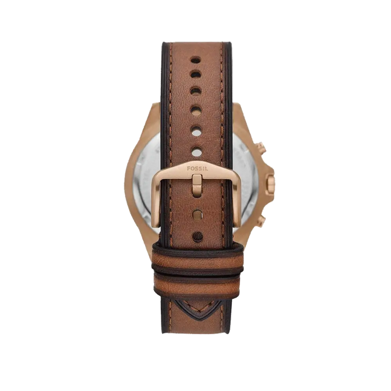Fossil Garrett Chronograph Brown Dial Brown Leather Strap Watch for Men - FS5867 Buy Now By Fossil