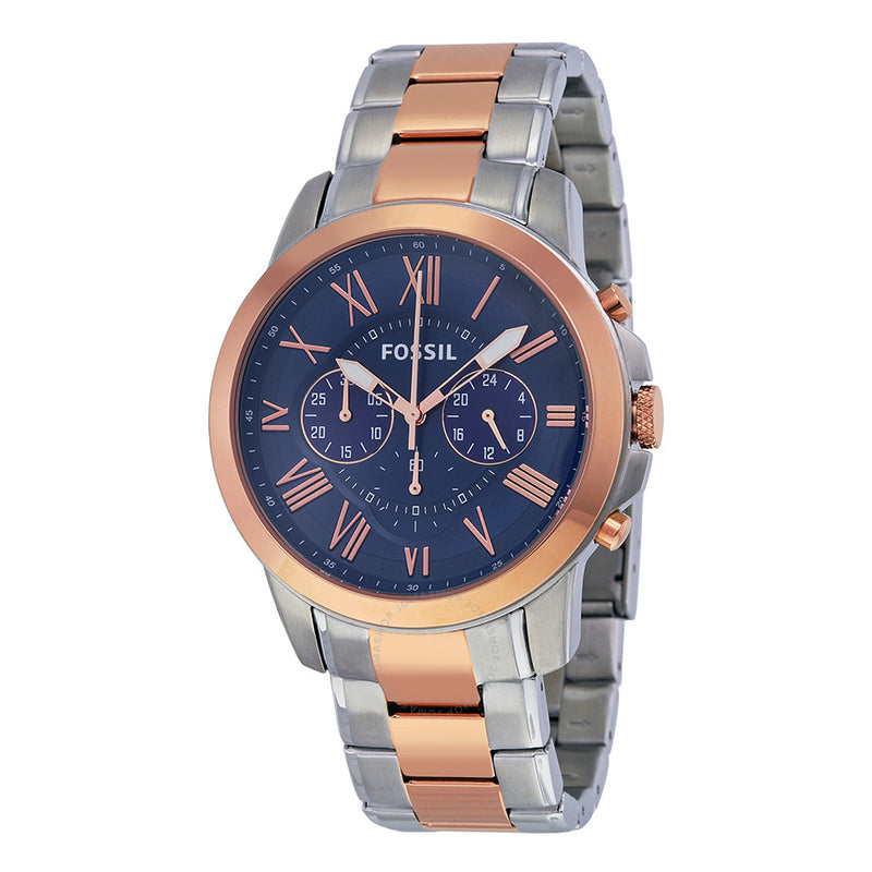 Fossil Machine Blue Dial Two Tone Steel Strap Watch for Men - FS5037 Buy Now By Fossil