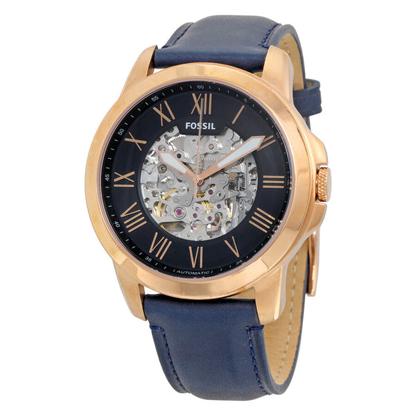 Fossil Grant Mechanical Blue Dial Blue Leather Strap Watch for Men - ME3054 Buy Now By Fossil