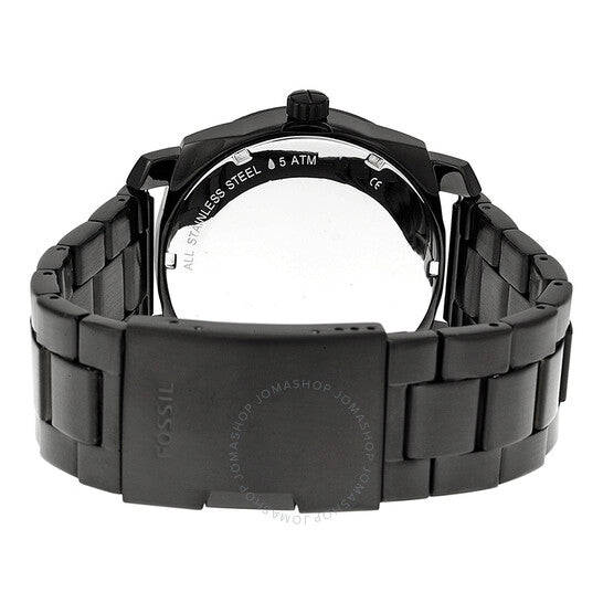 Fossil Machine Black Dial Black Steel Strap Watch for Men - FS4775 Buy Now By Fossil