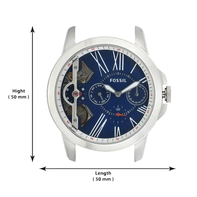 Fossil Grant Twist Multifunction Blue Dial Brown Leather Strap Watch for Men - ME1161 Buy Now By Fossil