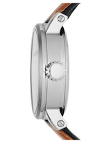 Fossil Boyfriend Automatic Skeleton Silver Dial Brown Leather Strap Watch for Women - ME3109 Buy Now By Fossil