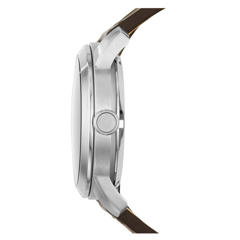 Fossil Pilot 54 Automatic Cream Dial Brown Leather Strap Watch for Men - ME3119 Buy Now By Fossil
