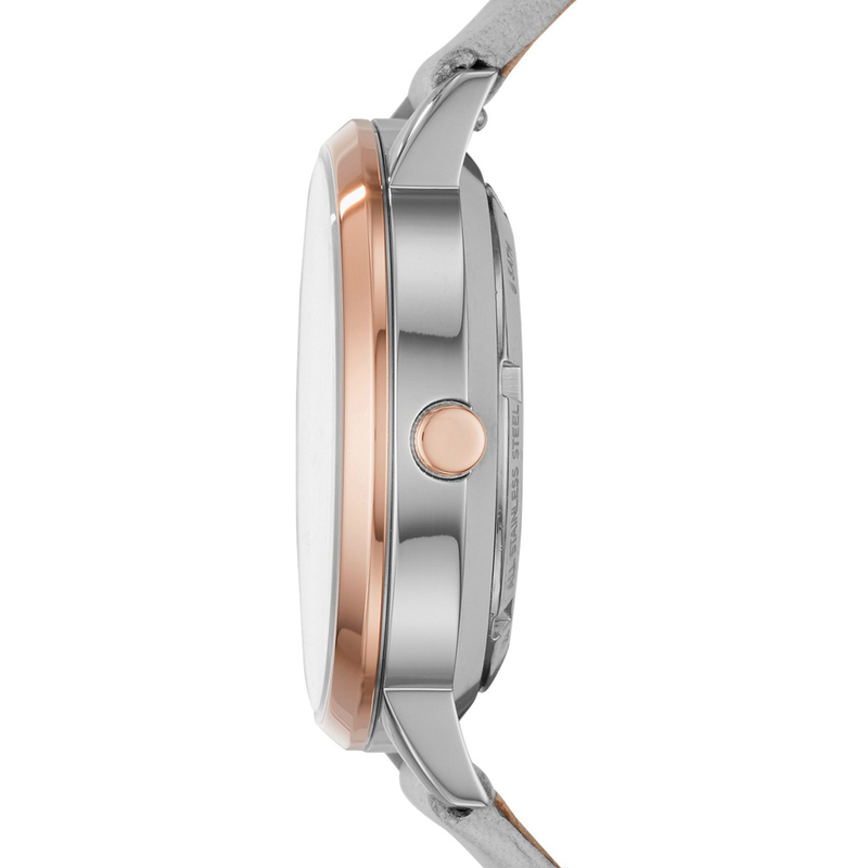 Fossil Vintage Muse Automatic Skeleton White Dial Grey Leather Strap Watch for Women - ME3131 Buy Now By Fossil