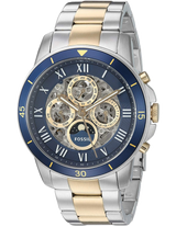 Fossil Grant Sport Automatic Skeleton Blue Dial Two Tone Steel Strap Watch for Men - ME3141 Buy Now By Fossil