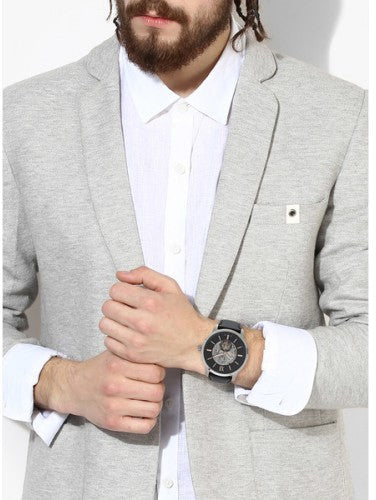 Fossil Townsman Skeleton Black Dial Black Leather Strap Watch for Men - ME3153 Buy Now By Fossil