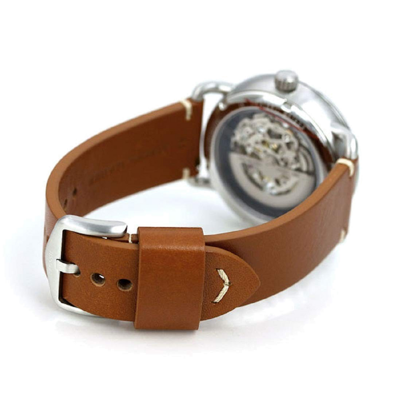 Fossil Commuter Automatic Skeleton Blue Dial Brown Leather Strap Watch for Men - ME3159 Buy Now By Fossil