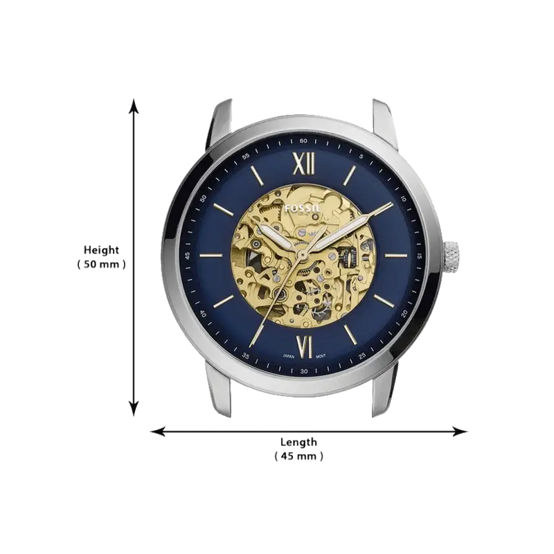 Fossil Neutra Automatic Luggage Skeleton Blue Dial Brown Leather Strap Watch for Men - ME3160 Buy Now By Fossil