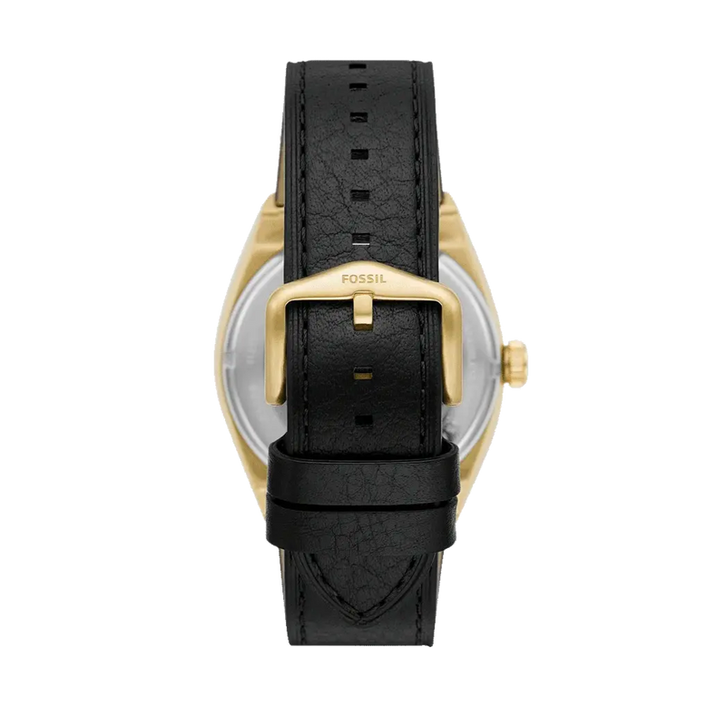 Fossil Everett Automatic Skeleton Black Dial Black Leather Strap Watch for Men - ME3208 Buy Now By Fossil