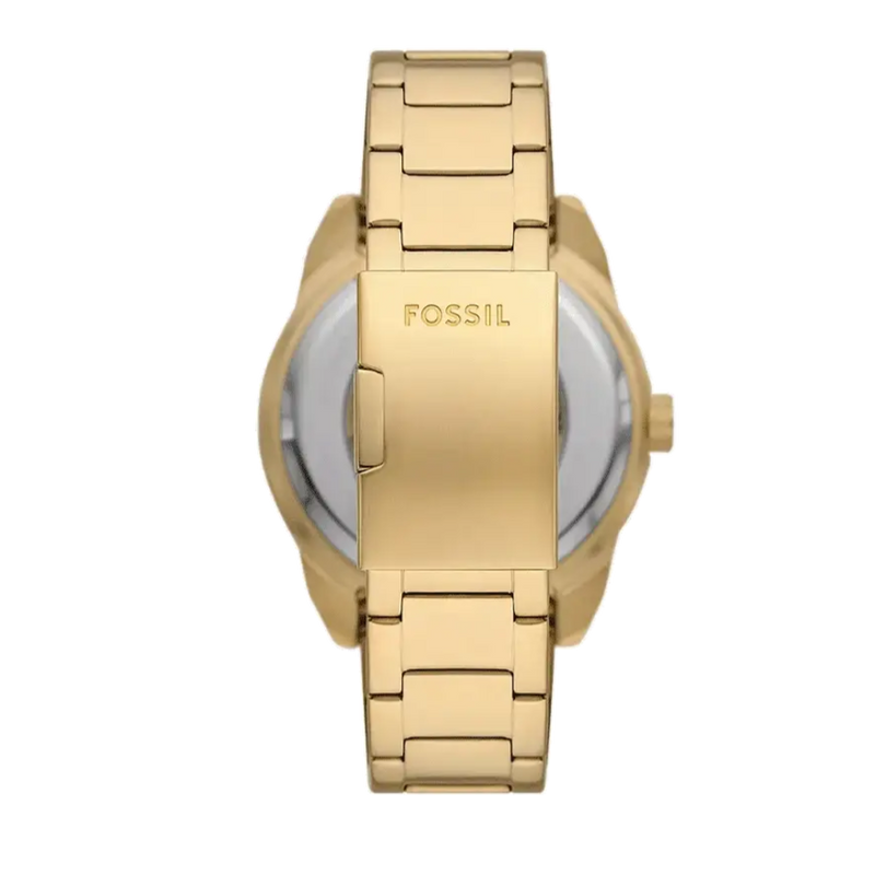 Fossil Bronson Automatic Skeleton Black Dial Gold Steel Strap Watch for Men - ME3257 Buy Now By Fossil