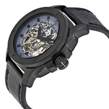 Fossil Modern Machine Automatic Skeleton Grey Dial Black Steel Strap Watch for Men - ME3134