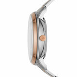 Fossil Neutra Automatic Skeleton White Dial Two Tone Steel Strap Watch for Men - ME3196 Buy Now By Fossil