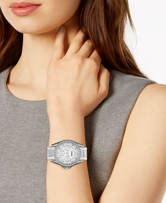 Fossil Riley Multifunction Silver Dial Silver Steel Strap Watch for Women - ES3202 Buy Now By Fossil