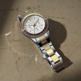 Fossil Stella Sport Multifunction Silver Dial Two Tone Steel Strap Watch for Women - ES5107 Buy Now By Fossil