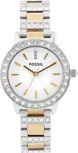 Fossil Jesse Crystals White Dial Two Tone Steel Strap Watch for Women - ES2409 Buy Now By Fossil