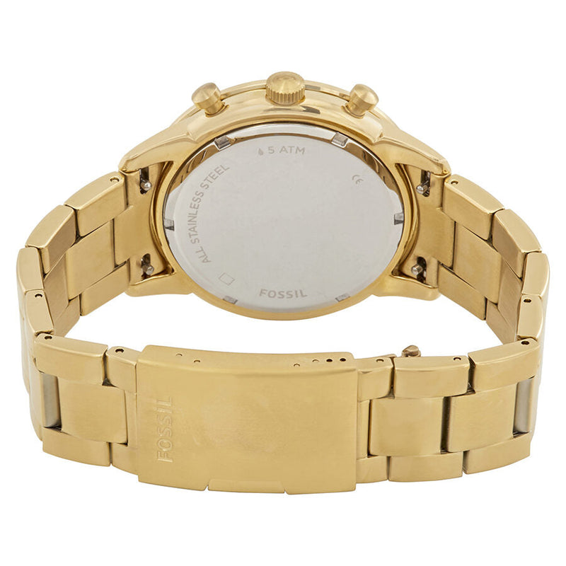 Fossil Townsman Chronograph White Dial Gold Steel Strap Watch for Men - FS5348 Buy Now By Fossil