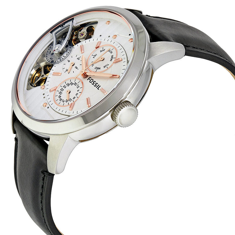 Fossil Townsman Twist Multifunction White Dial Black Leather Strap Watch for Men - ME1164 Buy Now By Fossil