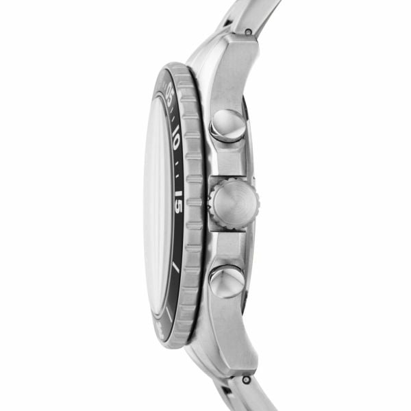 Fossil FB-03 Chronograph Black Dial Silver Steel Strap Watch for Men - FS5725 Buy Now By Fossil
