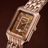 Fossil Raquel Three Hand Date Brown Dial Rose Gold Steel Strap Watch For Women - ES5323 Buy Now By Fossil