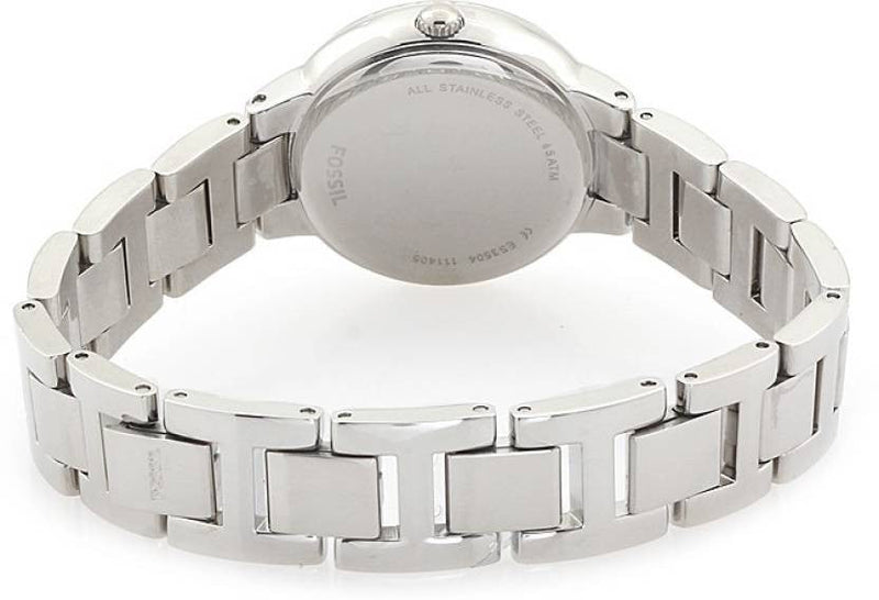 Fossil Virginia Pink Dial Silver Steel Strap Watch for Women - ES3504 Buy Now By Fossil