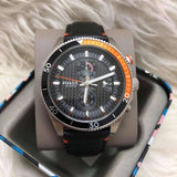 Fossil Wakefield Chronograph Black Dial Black Leather Strap Watch for Men - CH2953 Buy Now By Fossil