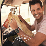 Fossil Forrester Chronograph Blue Dial Brown Leather Strap Watch for Men - S5607 Buy Now By Fossil