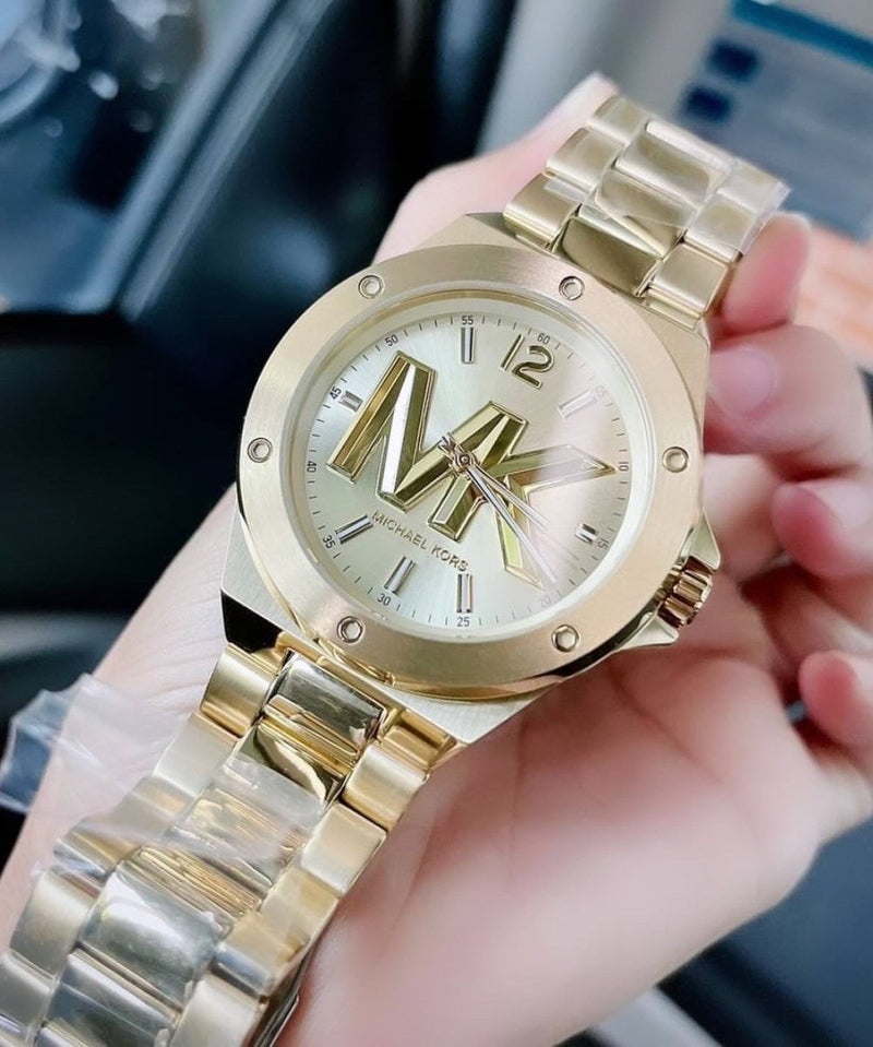 Michael Kors Lennox Three-Hand Quartz Gold Dial Gold Steel Strap Watch For Men - MK8939 Buy Now By Michael Kors