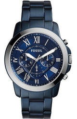 Fossil Grant Chronograph Blue Dial Blue Steel Strap Watch for Men - FS5230 Buy Now By Fossil