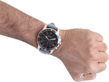 Fossil Grant Sport Chronograph Blue Dial Blue Leather Strap Watch for Men - FS5237 Buy Now By Fossil