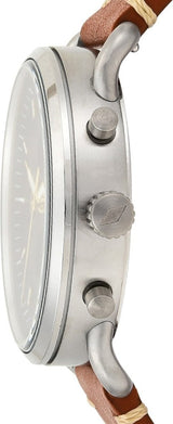 Fossil The Commuter Blue Dial Brown Leather Strap Watch for Men - FS5401 Buy Now By Fossil