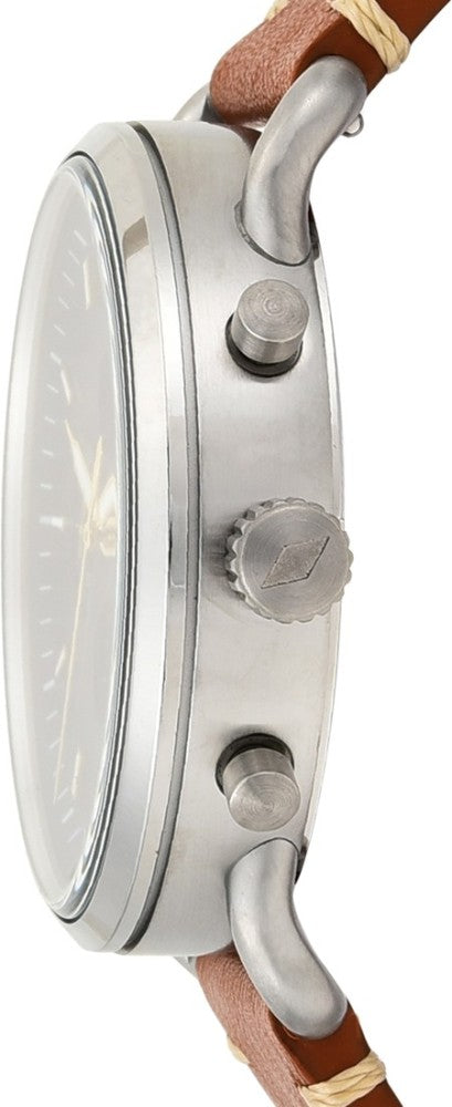 Fossil The Commuter Blue Dial Brown Leather Strap Watch for Men - FS5401 Buy Now By Fossil