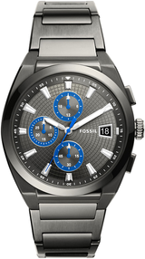Fossil Everett Chronograph Grey Dial Grey Steel Strap Watch for Men - FS5830 Buy Now By Fossil