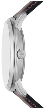 Fossil Neutra Minimalist Moonphase Silver Dial Brown Leather Strap Watch for Men - FS5905 Buy Now By Fossil