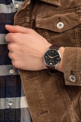Emporio Armani Kappa Quartz Black Dial Brown Leather Strap Watch For Men - AR11153 Buy Now By Emporio Armani