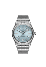 Breitling Chronomat 36 Diamonds Blue Dial Silver Steel Strap Watch for Women - G10380591C1G1