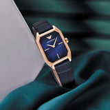 Emporio Armani Gioia Quartz Mother of Pearl Blue Dial Blue Leather Strap Watch For Women - AR11426 Buy Now By Emporio Armani