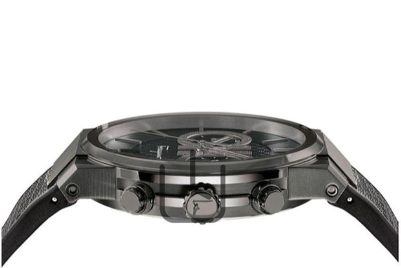 Shop Salvatore Ferragamo Sapphire Chrono Black Dial Black Rubber Strap Watch for Men - SFME00621 in USA