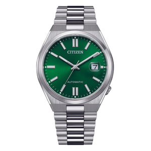 Citizen Tsuyosa Automatic Green Dial Silver Steel Strap Watch For Men - NJ0150-81X