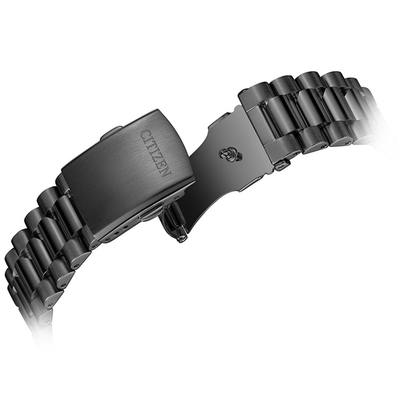 Citizen Tsuyosa Automatic Camouflage Black Dial Black Steel Strap Watch For Men - NJ0155-87E