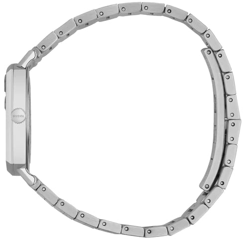 Shop Gucci Grip Quartz Silver Dial Silver Steel Strap Watch For Men - YA157501 in USA