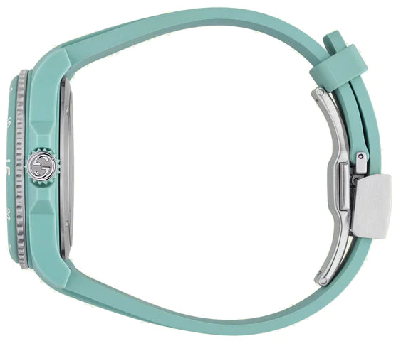Shop Gucci Dive Automatic Green Dial Green Rubber Strap Unisex Watch - YA136344 in USA
