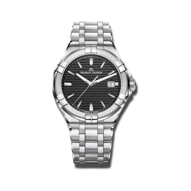 Maurice Lacroix Aikon Venturer Black Dial Silver Steel Strap Watch for Men - AI1008-SS002-331-1 Buy Now By Maurice Lacroix